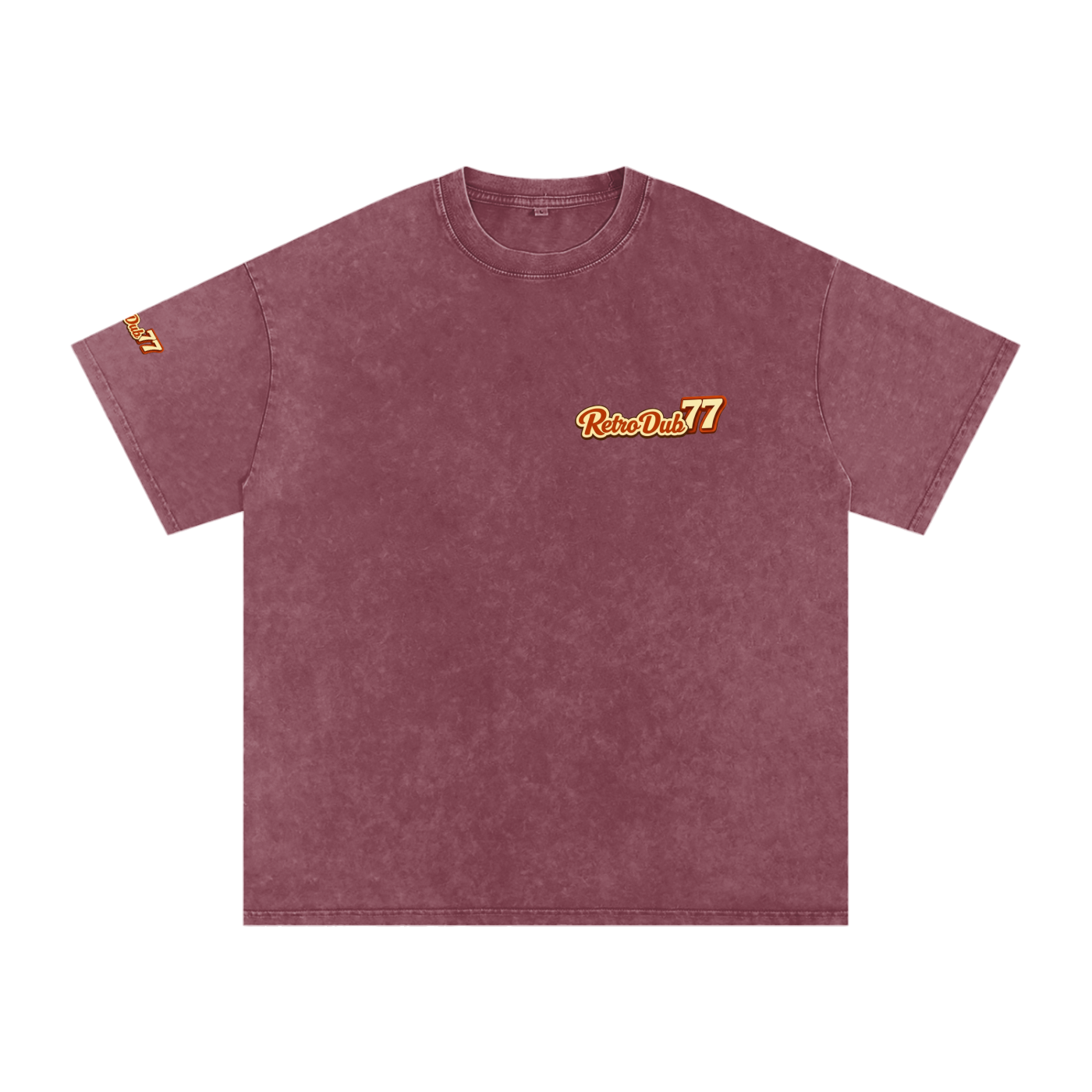 BOMBER GIRL RD77  Snow Washed Oversized Cotton Tee
