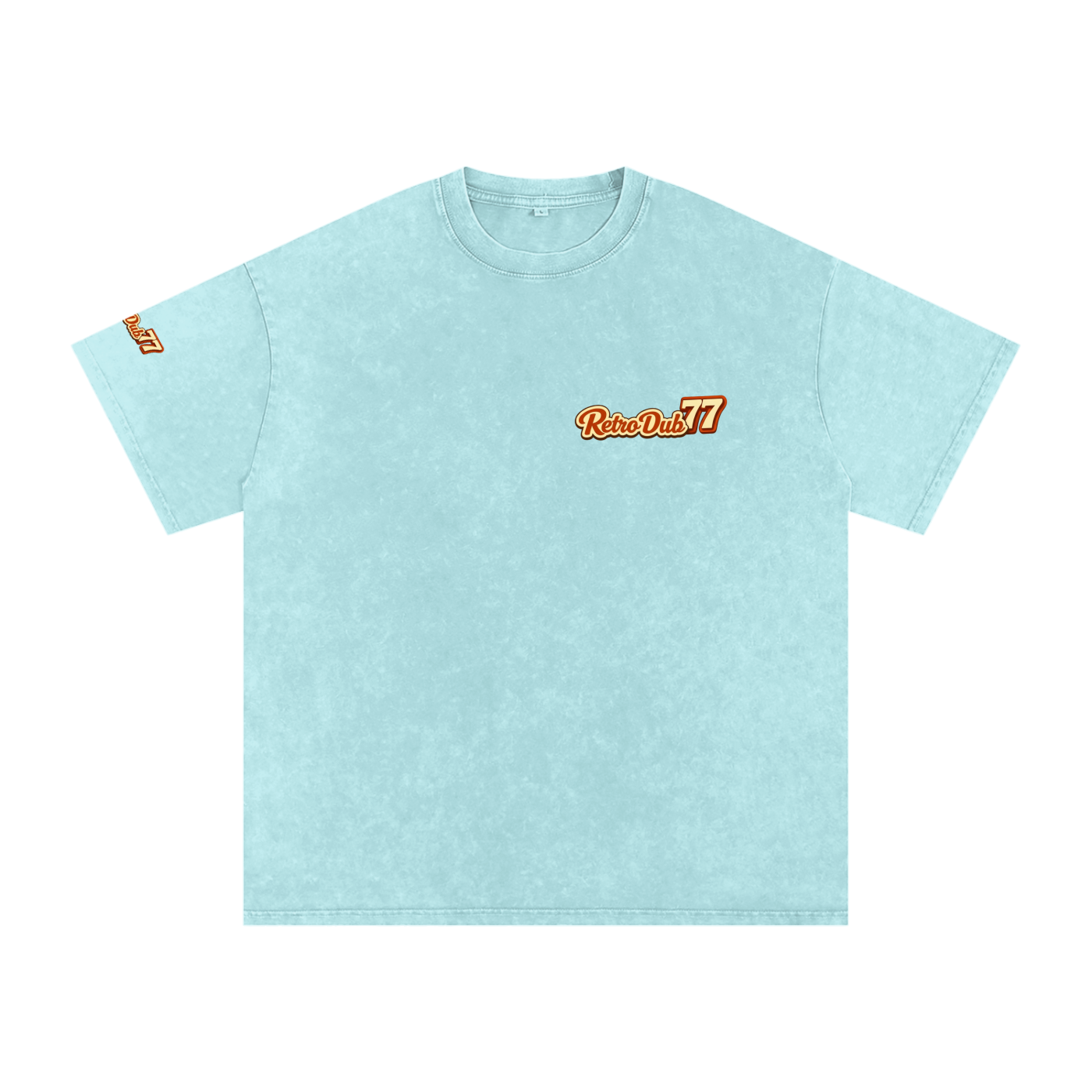 BOMBER GIRL RD77  Snow Washed Oversized Cotton Tee