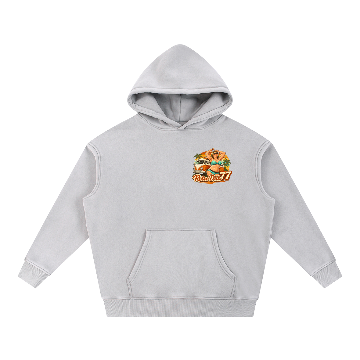 RD77 BEACH GIRL Snow Wash Fleece Oversize Hoodie