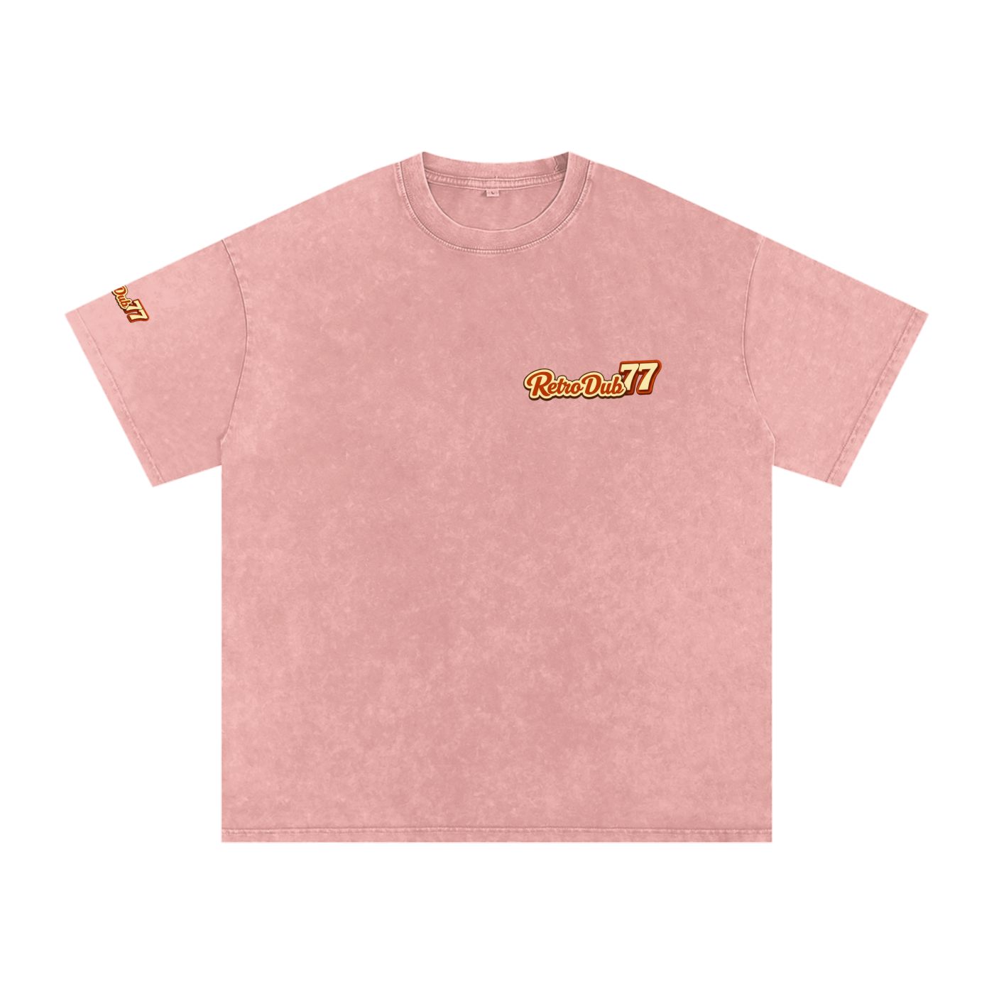 BOMBER GIRL RD77  Snow Washed Oversized Cotton Tee