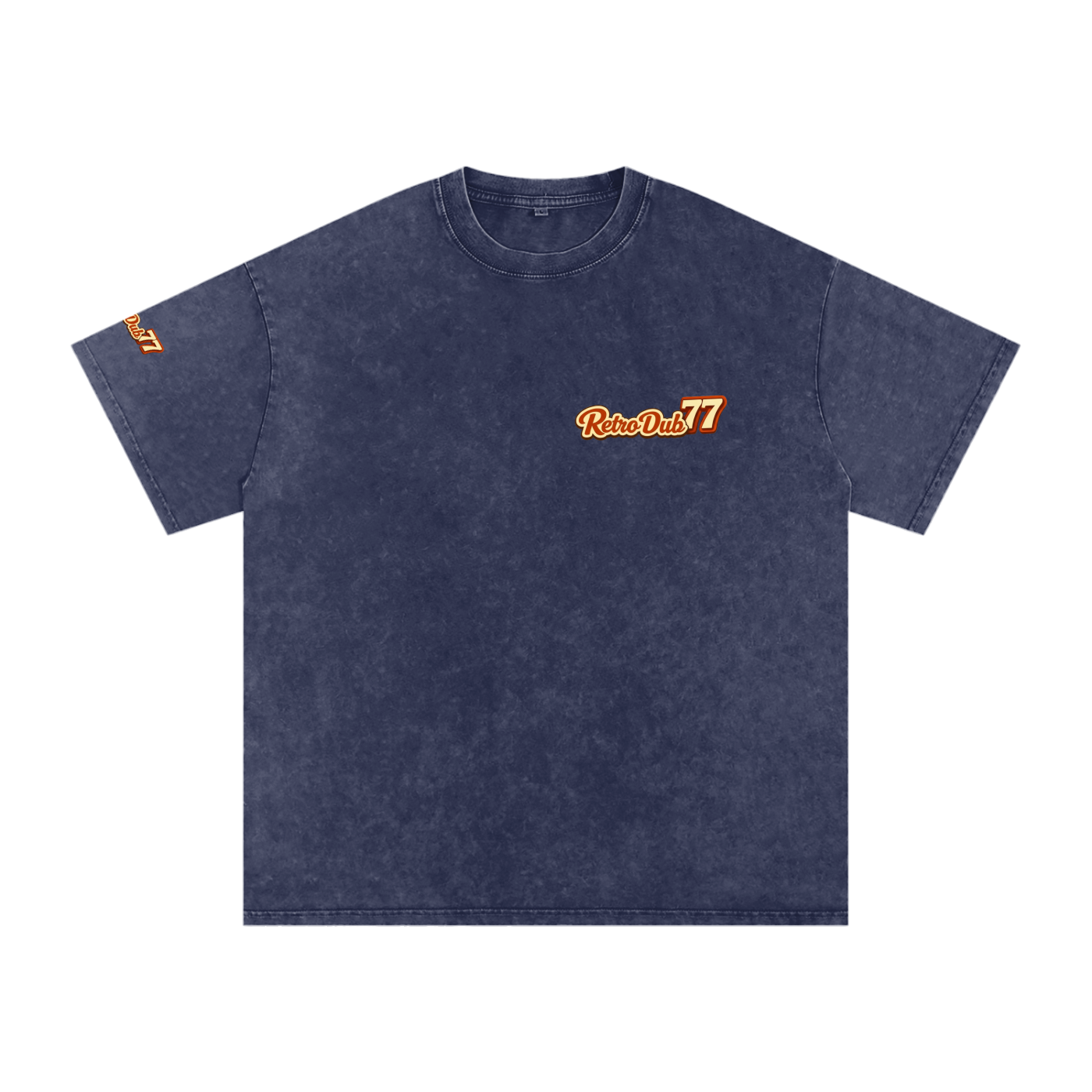 BOMBER GIRL RD77  Snow Washed Oversized Cotton Tee