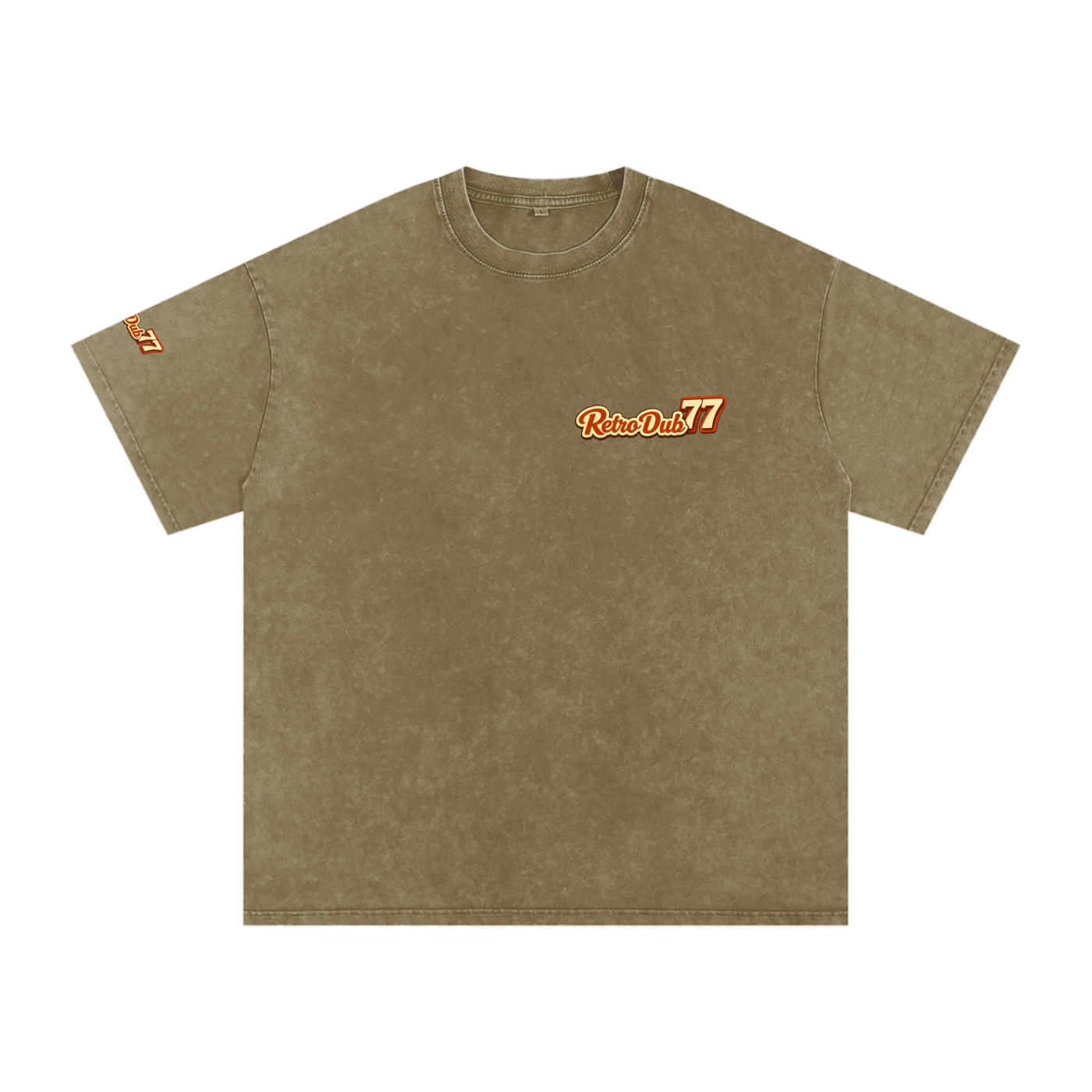 BOMBER GIRL RD77  Snow Washed Oversized Cotton Tee